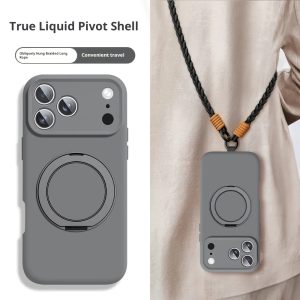 Applicable iPhone 17 16 15 14 Pro ProMax Phone Case Liquid Silicone Material Comes with a Lanyard Anti-Fall Stain Resistant No Y